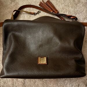 Dooney & Bourke Dark Brown Leather Hobo Bag